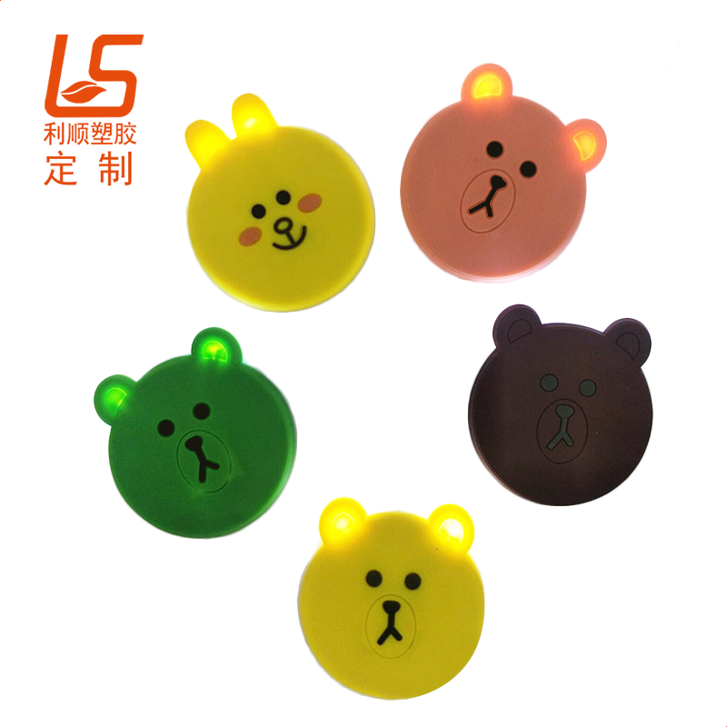 定制硅胶LED发光化妆镜挂件LED发光化妆镜 (2)