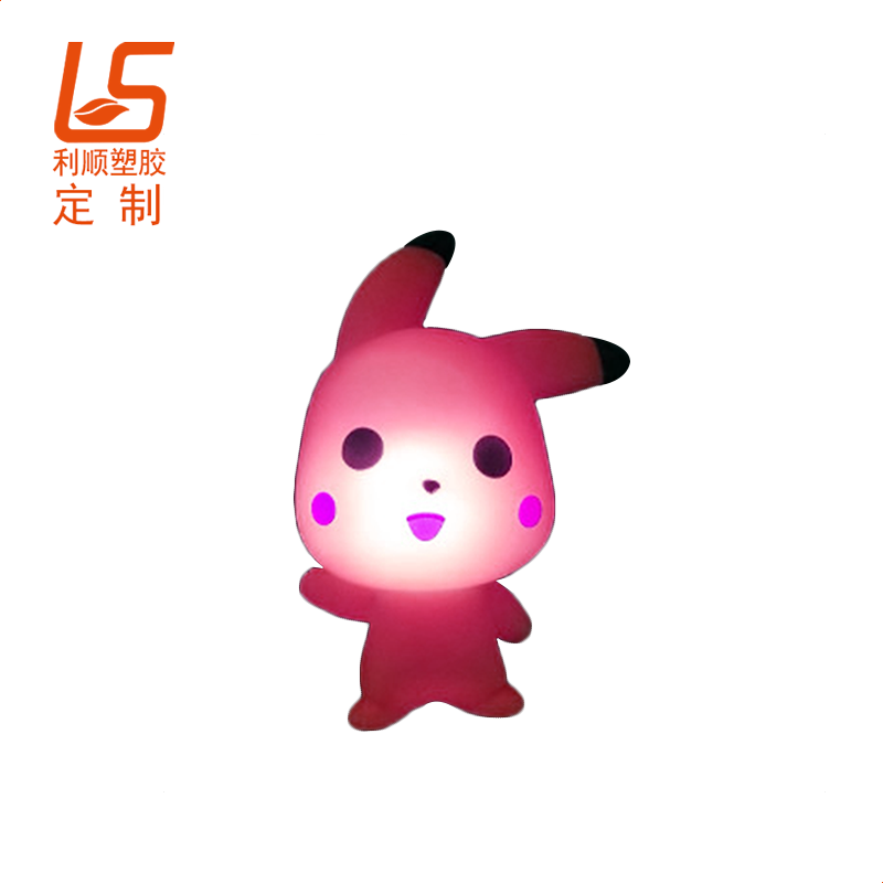 定制LED充电小夜灯 硅胶发光公仔