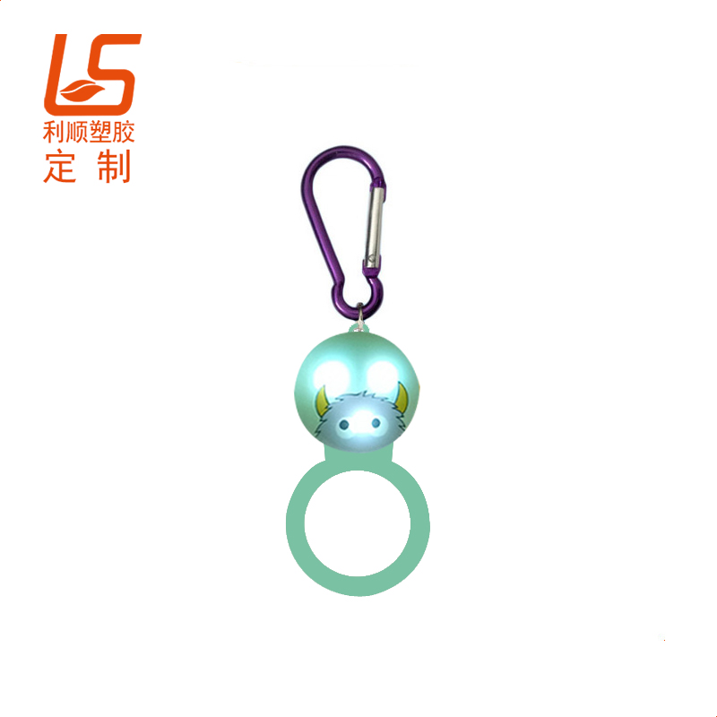 定制PVC软胶发光水瓶扣 LED灯闪烁登山扣