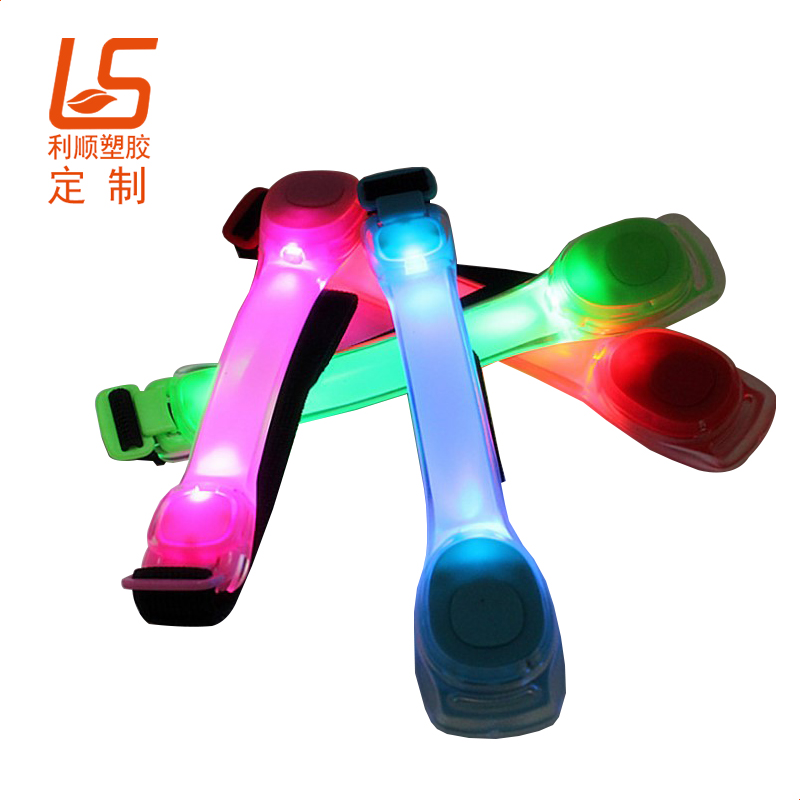 定制硅胶LED夜间警示灯臂带 LED闪灯臂带