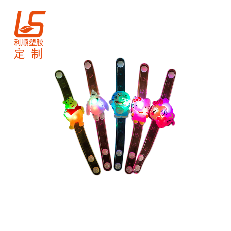 定制LED发光儿童手表 硅胶LED灯表带
