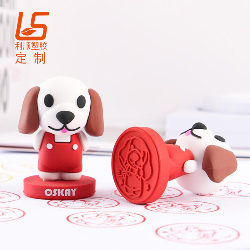 定制PVC软胶公仔光敏印章 卡通公仔儿童印章