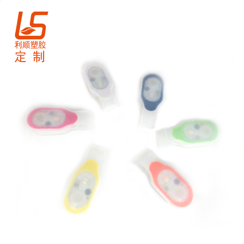 定制磁吸LED背包夹子灯 夜间安全警示背包灯硅胶磁铁夹子灯 (3)