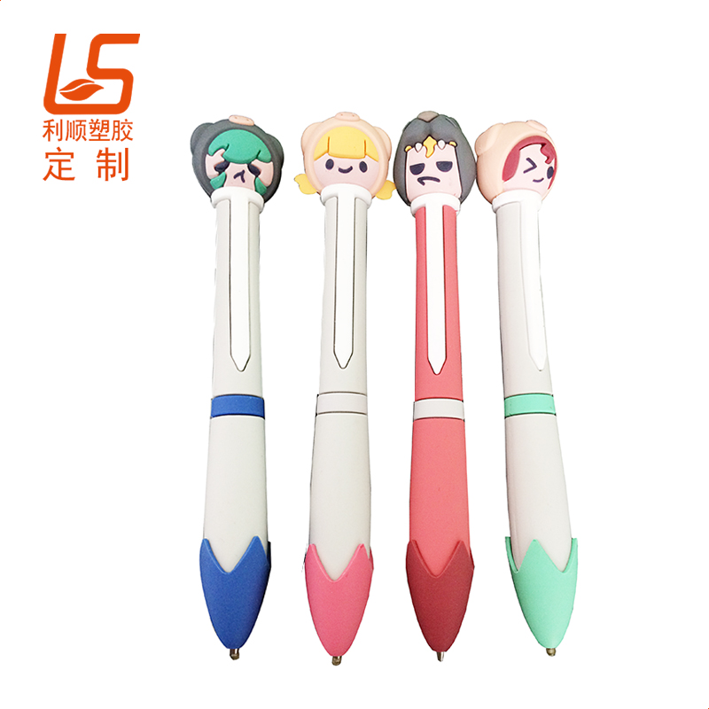 定制卡通硅胶圆珠笔 3D立体公仔圆珠笔