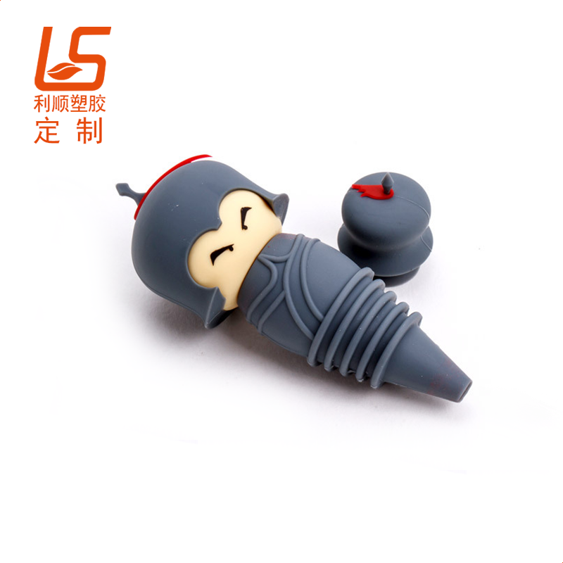 定制立体公仔硅胶酒瓶塞 食品级硅胶啤酒瓶塞