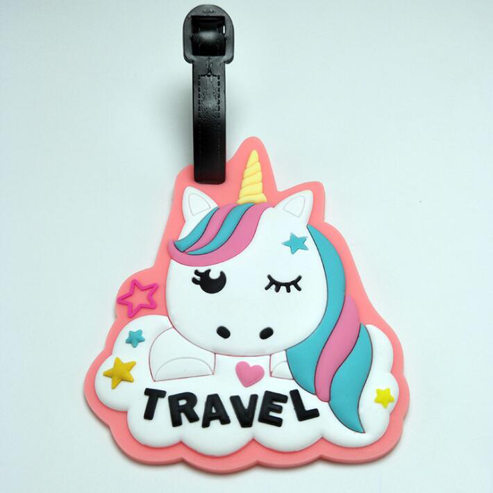 行李牌-卡通彩虹马行李牌