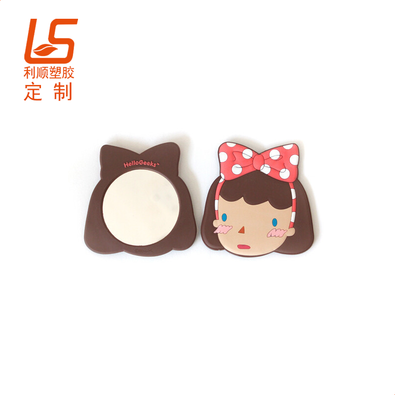 pvc公仔补妆镜_迷你便携化妆镜