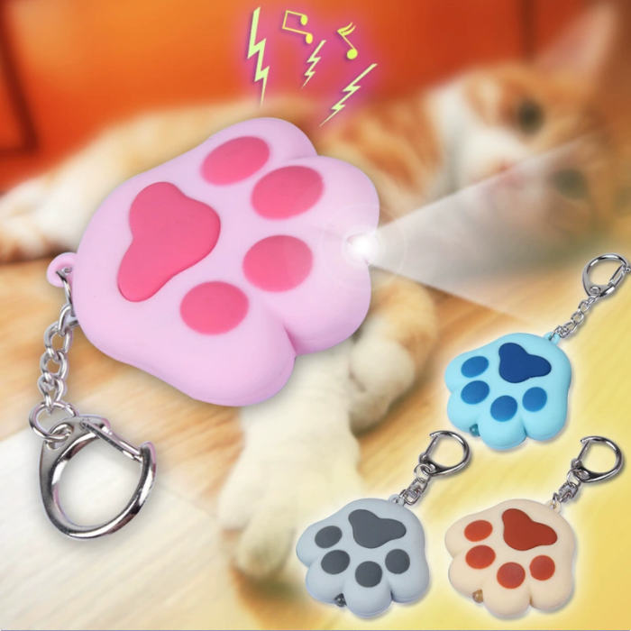 猫爪LED发光发声钥匙扣定制代工LED发光发声钥匙扣 (1)